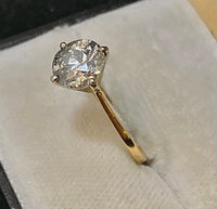 Antique Solid Yellow Gold with Old Mine Diamond Solitaire Engagement Ring - $25K Appraisal Value w/CoA} APR57