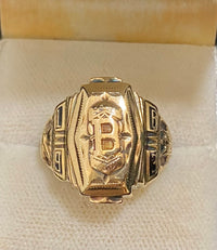 1936 Antique School Year Ring in Solid Yellow Gold - $6K Appraisal Value w/CoA} APR57