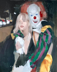MARK TENNANT "Clown" Oil on Canvas APR 57