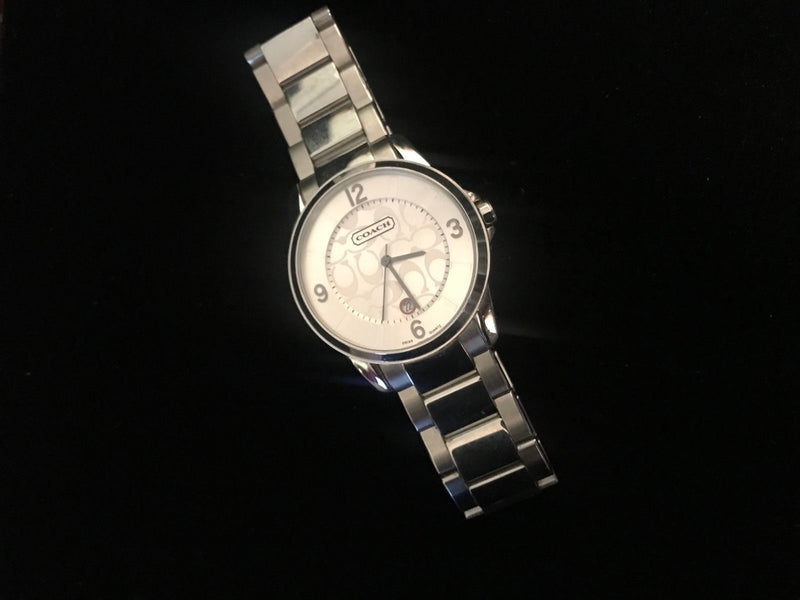 Coach SS Men's Watch - Quartz, Silver Dial, Date Display, w/COA $1K Apr. APR 57