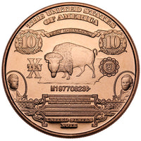 1 oz $10 Banknote Copper Round (New) APR 57