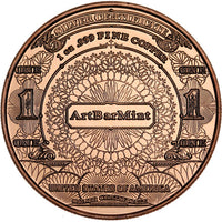 1 oz $1 Banknote Copper Round (New) APR 57