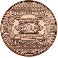 1 oz $500 Banknote Copper Round (New) APR 57