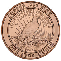 1 oz Peace Dollar Copper Round (New) APR 57