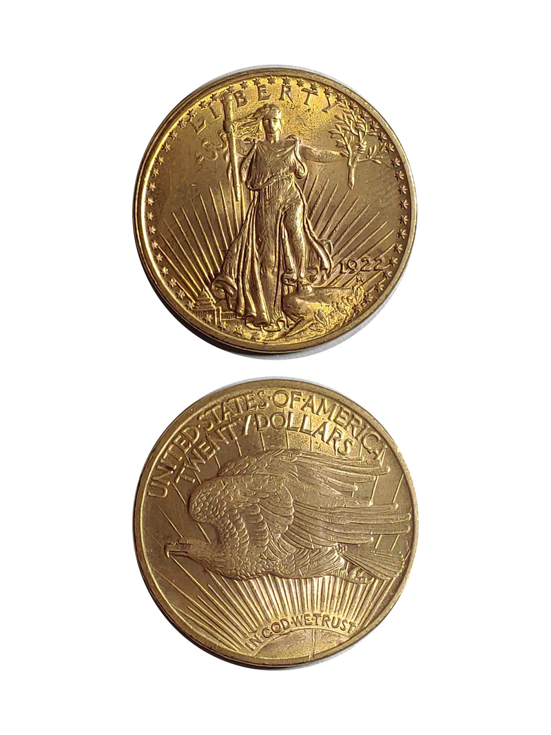 1922 ST. GAUDENS Gold Double Eagle - $3K APR Value w/ CoA! ★✓ APR 57