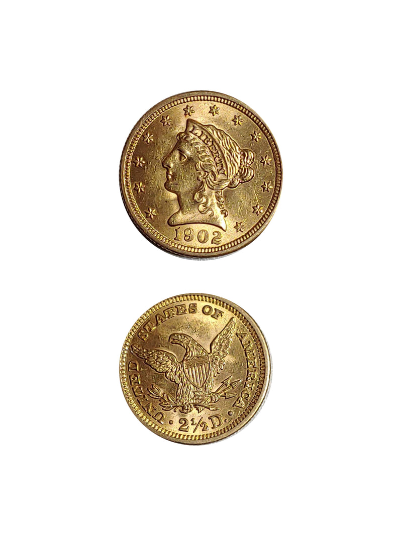 United States 1902 GOLD QUARTER EAGLE LIBERTY - $1K APR Value w/ CoA! ★✓ APR 57