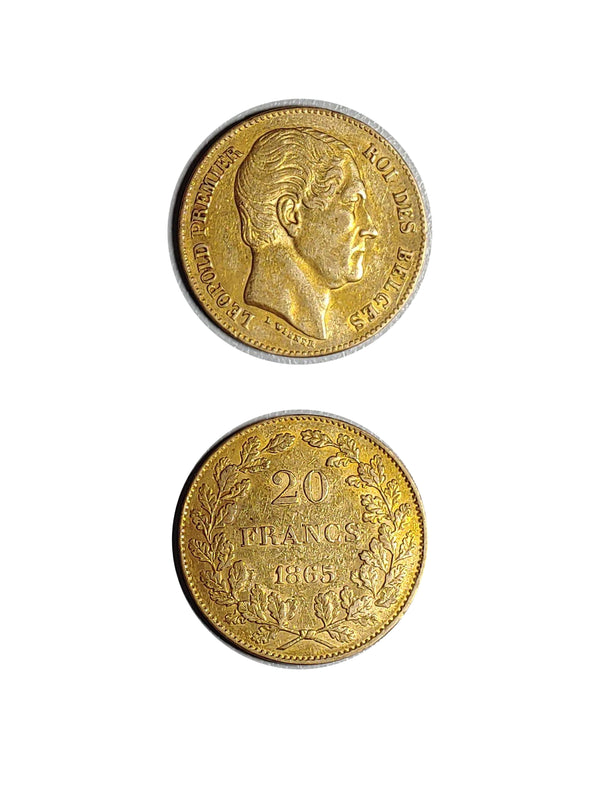 1865 Gold 20 Francs Belgian Leopold - $1.3K APR Value w/ CoA! ★✓ APR 57