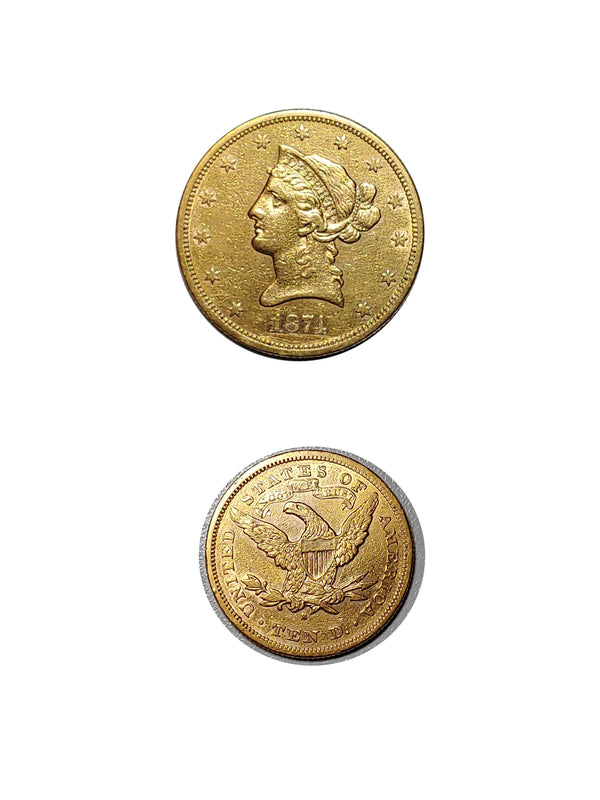 1874-S Gold $10 Liberty Head - MS-60  - $30K APR Value w/ CoA! APR 57