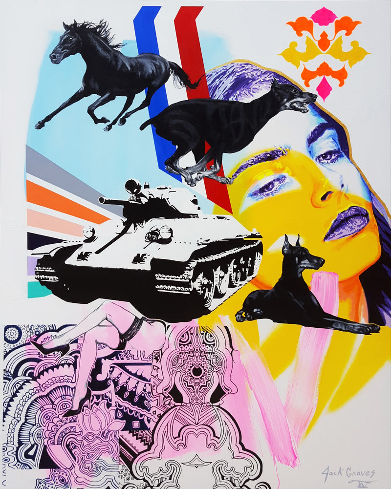 Jack Graves III, 'Cara Delevingne Supreme', Eclecticism Series, Original Acrylic on Canvas, 2020 - Apr Value: $10K APR 57