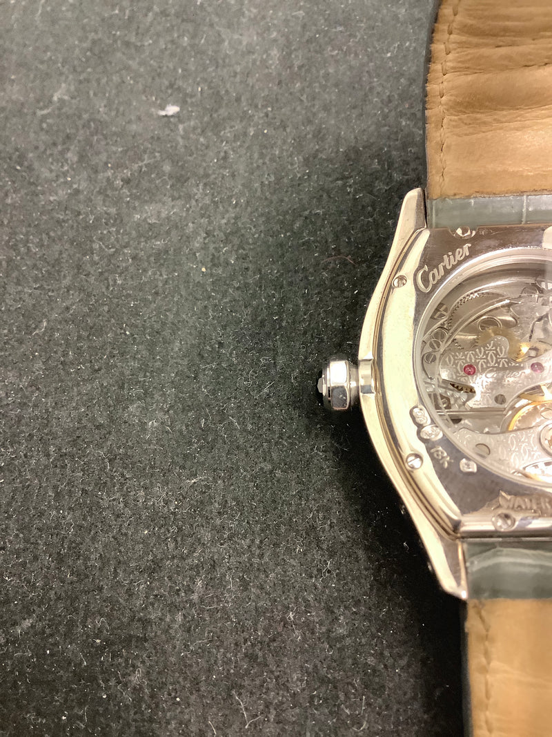 CARTIER Tortue Monopoussoir 1-Button Skeleton Chronograph Wristwatch - $65,000.00 VALUE! APR 57