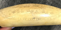 Scrimshaw Whale Tooth/Rare 1800s Engraving/Battle of Lake Champlain/APR $15k!!!^ APR 57