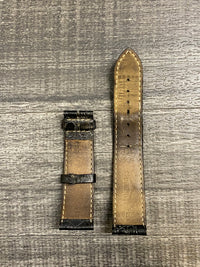 CARTIER Black Padded Crocodile Leather Watch Strap - $750 APR VALUE w/ CoA! ✓ APR 57