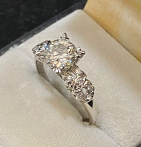 1920'S Antique Design Solid White Gold Old Mine Diamond Ring - $65K Appraisal Value w/CoA} APR57