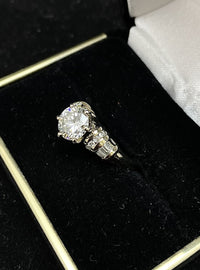 Solid White Gold 15-Diamond Engagement Ring - $30K Appraisal Value w/ CoA!