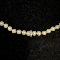 Beautiful Designer Solid White Gold 85-Pearl Strand Necklace w/ Diamonds! - $15K Appraisal Value w/CoA} APR57