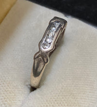 Beautiful Unique Sterling Silver with Diamond Crystal Ring - $800 Appraisal Value w/CoA} APR57