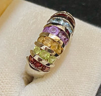 Unique Designer Sterling Silver 32-Gemstone Ring - $1.5K Appraisal Value w/CoA} APR57