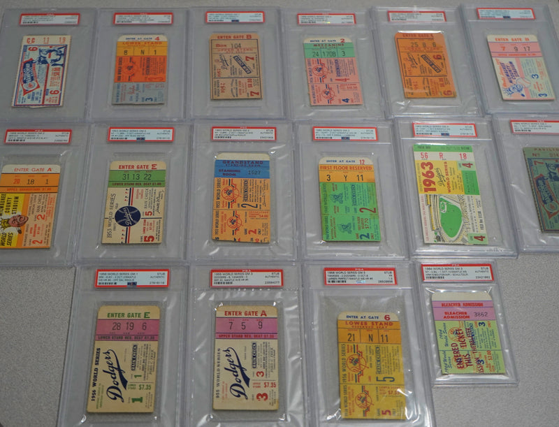 MICKEY MANTLE World Series Tickets Collection 1952-1964 - $20K VALUE APR 57