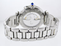 CARTIER Pasha de Cartier GMT #2388 Automatic Wristwatch Power Reserve Link Band in Stainless Steel - $15K VALUE APR 57