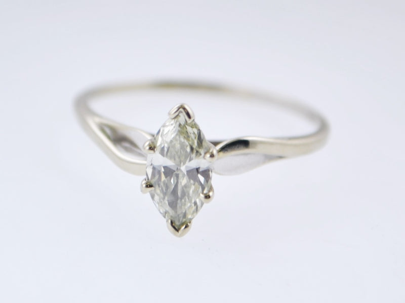 Contemporary Solitary +1 Carat Marquise Cut Diamond Engagement Ring in White Gold - $15K VALUE APR 57