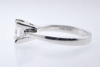 Contemporary Diamond Engagement Ring 1.56 Ct. Princess Cut Brilliant in White Gold - $25K VALUE APR 57