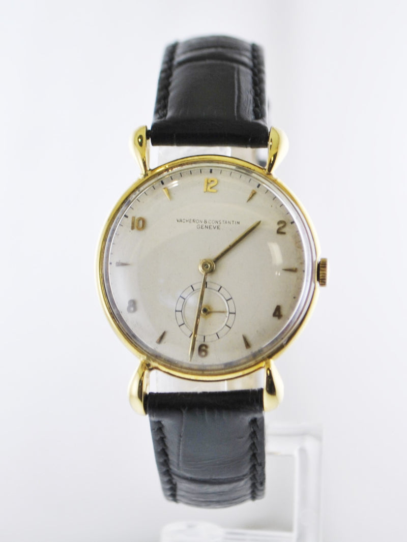 VACHERON CONSTANTIN 1950's Vintage Wristwatch in 18 Karat Yellow Gold on Croco Design Strap - $30K VALUE APR 57