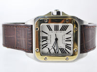 Cartier 100XL Santos #2656 Two-Tone Jumbo Square Wristwatch Automatic in 18 Karat Yellow Gold and Stainless Steel - $20K VALUE APR 57