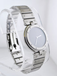 CARTIER Santos Large Round Stainless Steel Quartz Wristwatch w/ Rare Gray Dial - $10K VALUE! APR 57