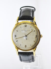 VACHERON CONSTANTIN 1950s Round Wristwatch 18 Karat Yellow Gold on Crocodile Leather Design Strap - $40K VALUE APR 57