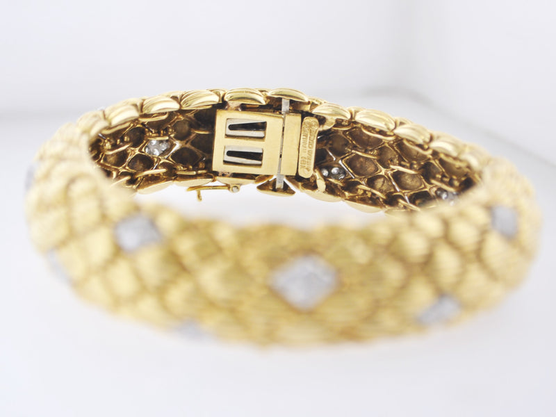 DAVID WEBB Rare 1950s Signed 18K Gold & Platinum Bracelet/Watch - $85K VALUE APR 57
