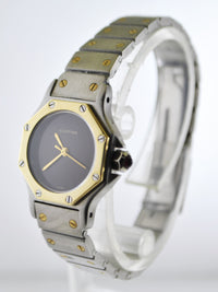 CARTIER Santos Two-Tone YG & SS Octagonal Automatic Wristwatch w/ Ruby Style Dial - $10K VALUE! APR 57