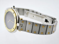 CARTIER Santos Two-Tone YG & SS Round Quartz Wristwatch w/ Grey Dial - $10K VALUE! APR 57