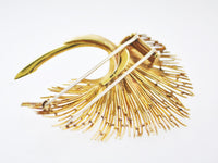 Vintage Tiffany & Co Feather Brooch Intricate Rare Pin in 18K Yellow Gold - $10K VALUE APR 57