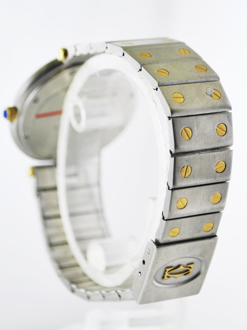 CARTIER Santos Two-Tone 18K YG & SS Round Quartz Wristwatch - $10K VALUE! APR 57