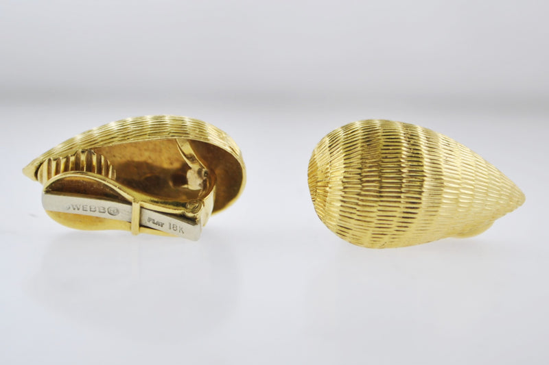 DAVID WEBB Drop Clip Earrings in Platinum & 18K Yellow Gold - $8K VALUE! APR 57