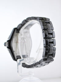 CHANEL J12 Diamond Automatic Wristwatch in Stainless Steel and Black Ceramic - $25K VALUE w/ CoA! APR 57