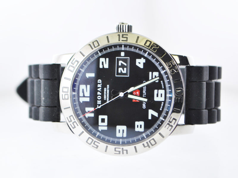 CHOPARD Gran Turizmo 8955 Men's SS Wristwatch on Black Rubber Strap - $12K VALUE, w/Cert! APR 57