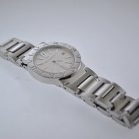 BVLGARI Diagono Women's Stainless Steel Wristwatch w/ Silver Dial and Date - $4.5K VALUE APR 57