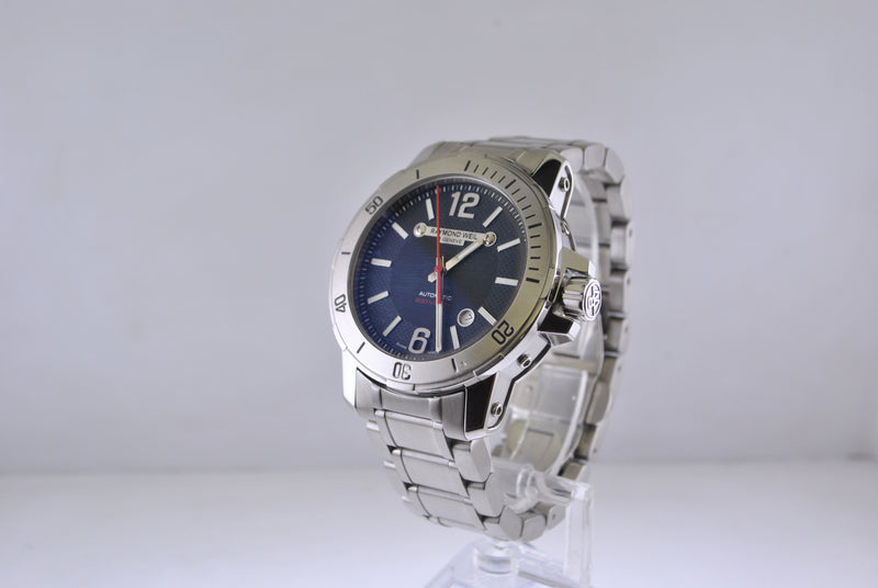RAYMOND WEIL Nabucco Men's Large Automatic Stainless Steel Wristwatch w/ Date - $4K VALUE APR 57