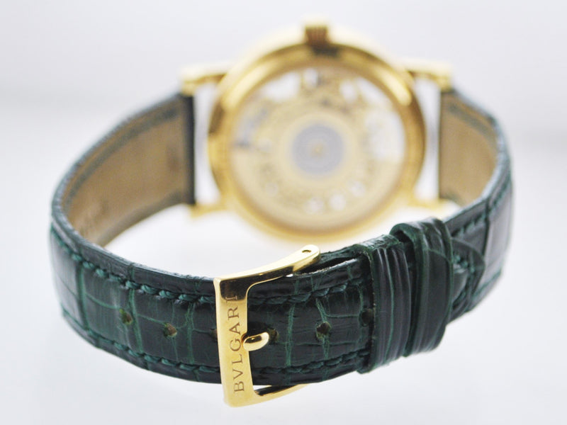Bvlgari 33mm 18k Yellow Gold White Dial Leather Strap Automatic Watch  BB33GL - Chronostore