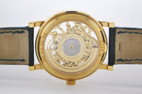 BVLGARI BULGARI Rare BB.33.GL.SK Skeleton Automatic 18K Yellow Gold Watch w/ Green Leather Strap - $80K APR Value w/ CoA! ✓ APR 57