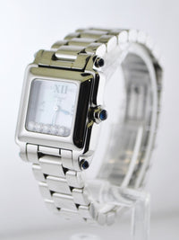 Chopard Happy Sport Square Quartz Floating Diamond Ladies Wristwatch Ref. #8892 in Stainless Steel - $10K VALUE APR 57