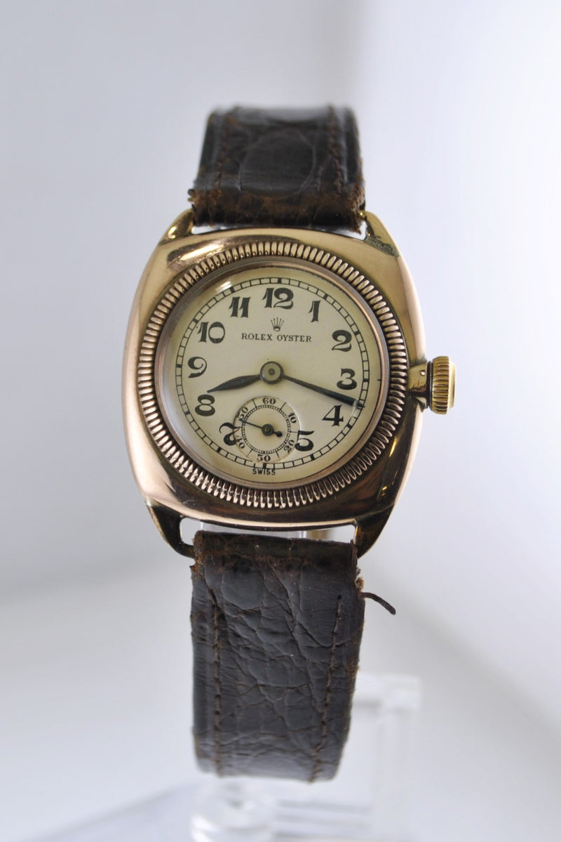ROLEX Extremely Rare Vintage 1920's Rose Gold Cushion Case Wristwatch - $20K APR w/ COA! APR 57