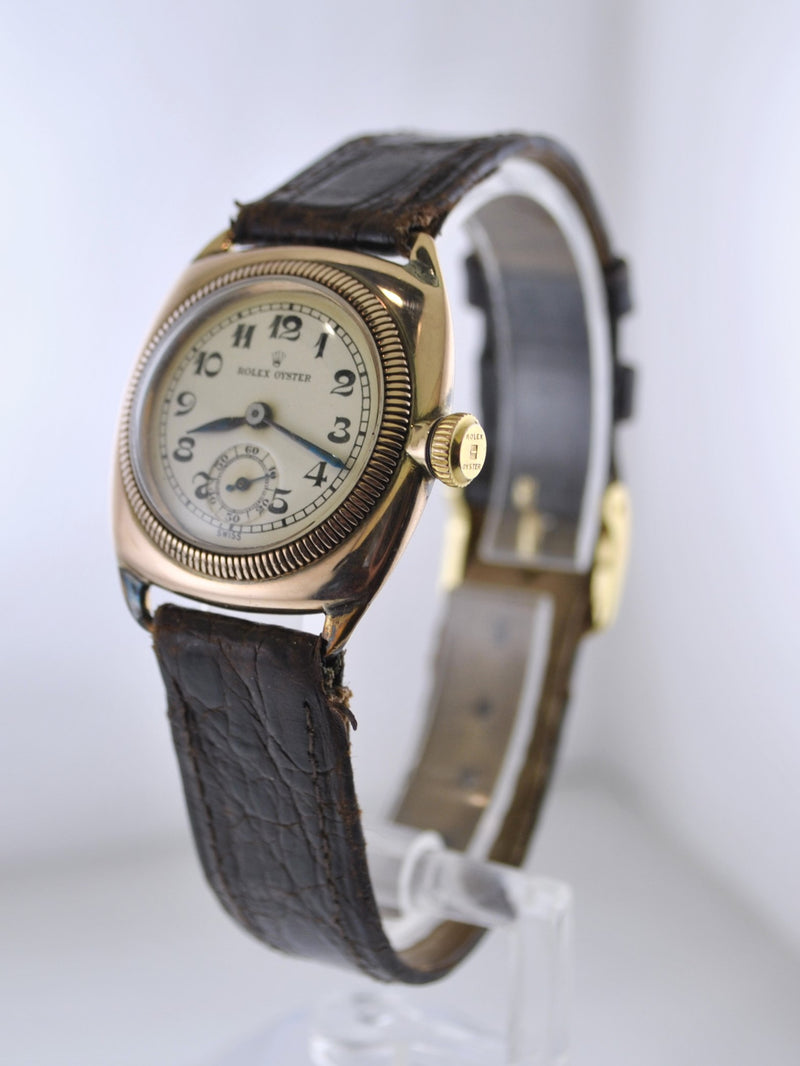 ROLEX Extremely Rare Vintage 1920's Rose Gold Cushion Case Wristwatch - $20K APR w/ COA! APR 57