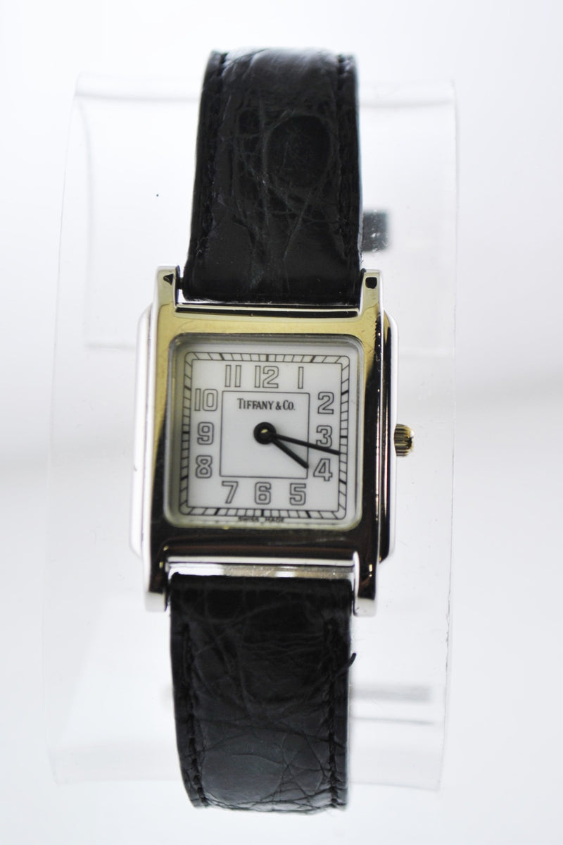 TIFFANY & CO. Rare Stainless Steel Square Wristwatch on Original Strap - $4K VALUE APR 57