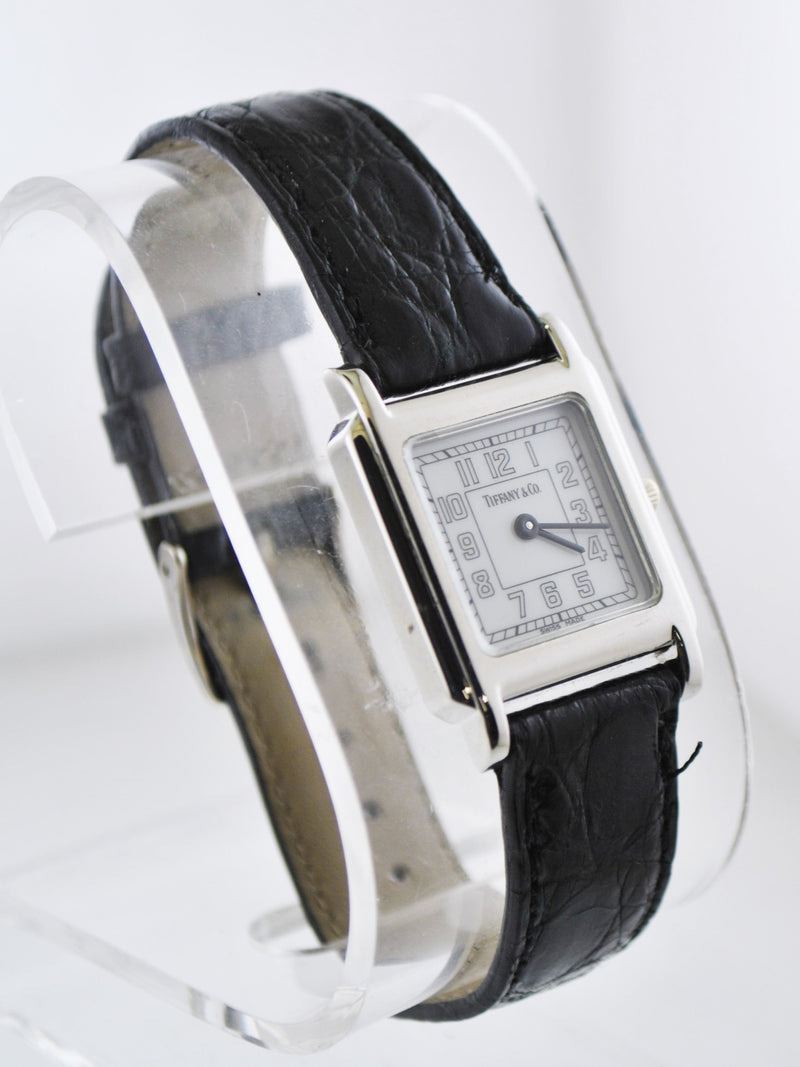 TIFFANY & CO. Rare Stainless Steel Square Wristwatch on Original Strap - $4K VALUE APR 57