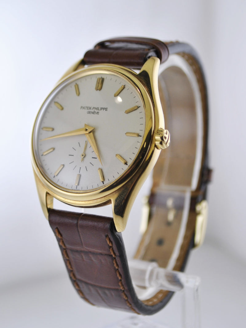 PATEK PHILIPPE 1950s Vintage #2526 - 1st Automatic Movement 18K YG Wristwatch - $100K VALUE w/ Cert! APR 57