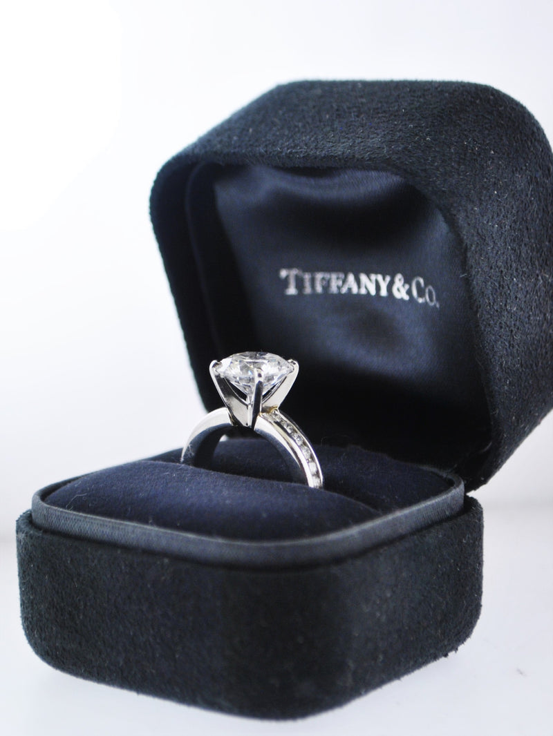 Diamond Lady's Engagement Ring UGL Certified Appr. 3.78 TCW Round Diamond in Platinum - $78,300.00 VALUE APR 57
