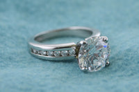 Diamond Lady's Engagement Ring UGL Certified Appr. 3.78 TCW Round Diamond in Platinum - $78,300.00 VALUE APR 57
