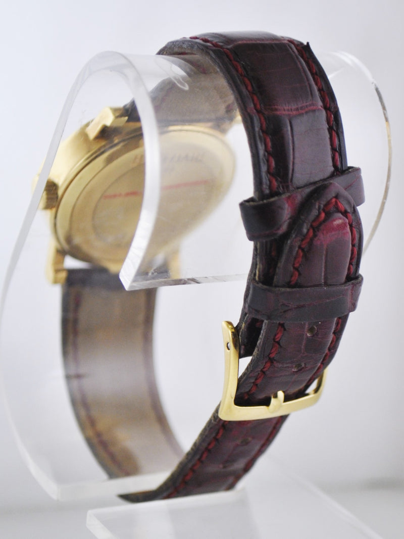 BVLGARI Automatic 18K Yellow Gold Round Wristwatch w/ Black Dial - $12K VALUE APR 57